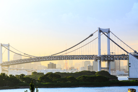 Rainbow bridge as viewed from odaibaのeditorial素材