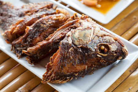 Thai style deep fried fish