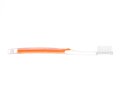 Colorful tooth brush isolated on white backgroundの写真素材