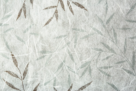 Mulberry paper texture with golden and silver leafの写真素材