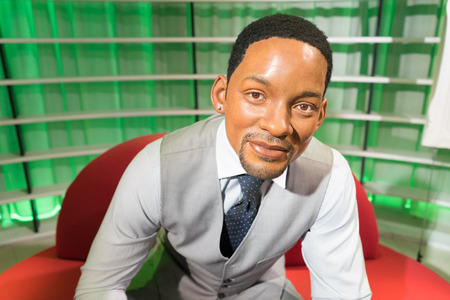 BANGKOK, THAILAND - CIRCA August, 2015: Wax figure of the famous Will Smith from Madame Tussauds, Siam Discovery, Bangkokのeditorial素材
