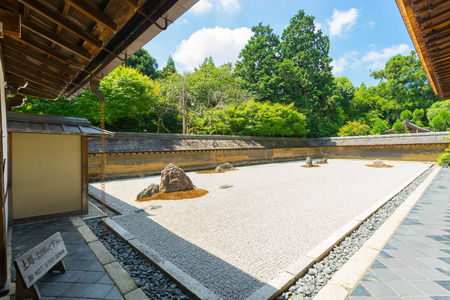 Ryoan ji Japanese Zen temple from Kyotoのeditorial素材