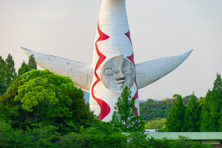 OSAKA, JAPAN CIRCA APRIL 2016: Tower of the sun, built in 1970 for World Expo 1970.のeditorial素材