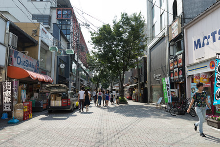 KYOTO, JAPAN - CIRCA AUGUST, 2016: Teramachi is an indoor shopping street located in the center of Kyoto city.のeditorial素材