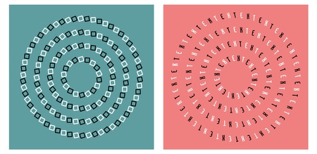 circles, creating the illusion of a spiralのイラスト素材