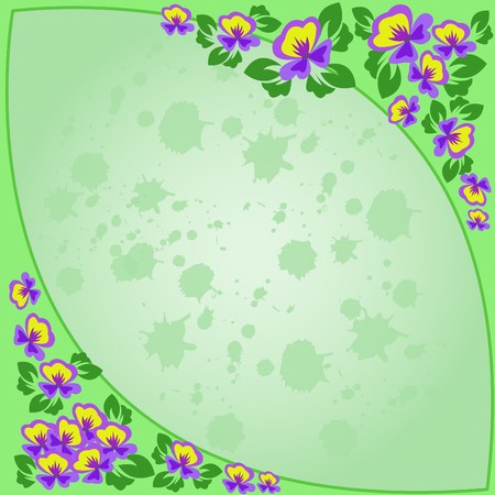 green floral frameのイラスト素材