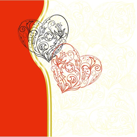 two heartsのイラスト素材