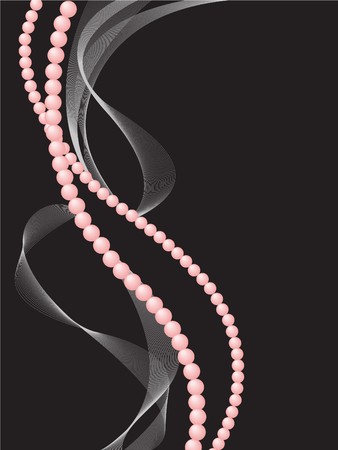 pink pearls with a haze on a black backgroundのイラスト素材