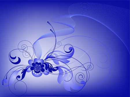 abstract bouquet with transparent tape a soft blue backgroundのイラスト素材