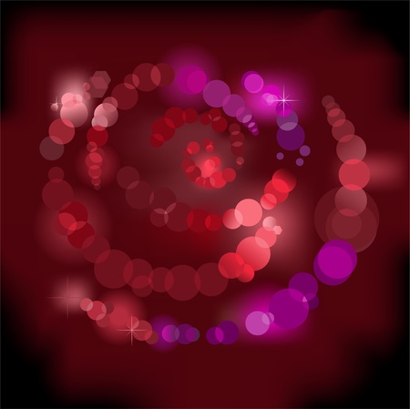 shimmering rose effect boke on dark red backgroundのイラスト素材