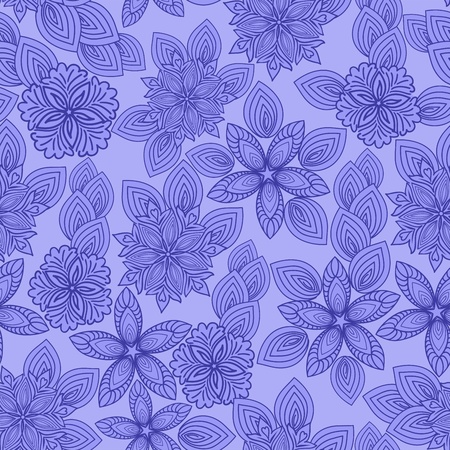 Beautiful seamless background of blue flowersのイラスト素材