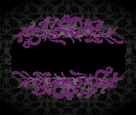 vintage background with a purple ornament and place for the textのイラスト素材
