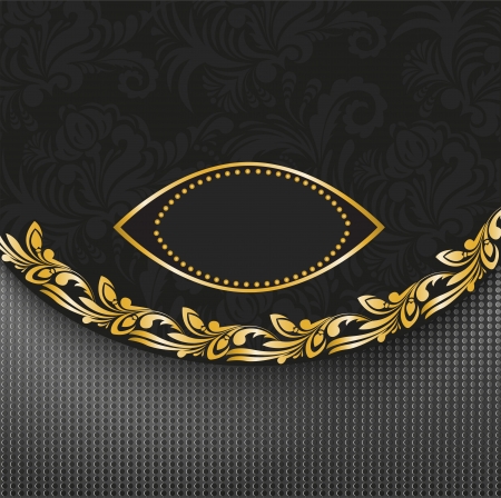 vintage background with a beautiful ornament and a gilded frameのイラスト素材