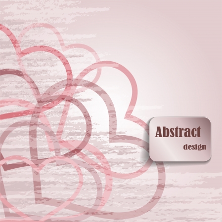 abstract old background with card and heartsのイラスト素材