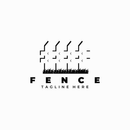 Fence Logo vector illustration designのイラスト素材