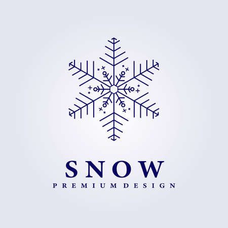 snow logo vector illustration design minimalistのイラスト素材
