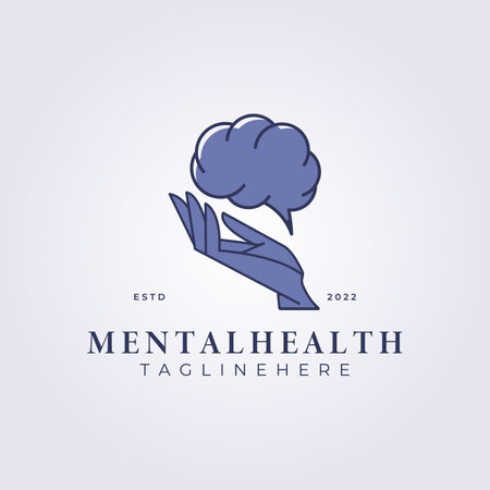 mental health help therapy logo vector illustration designのイラスト素材