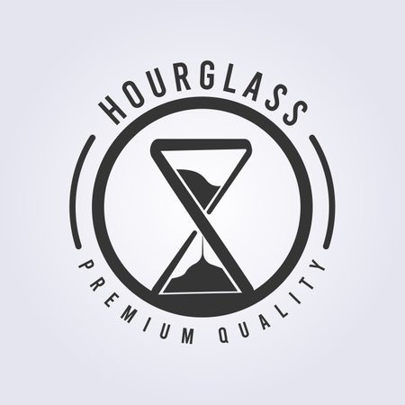 hourglass logo vector design illustrationのイラスト素材