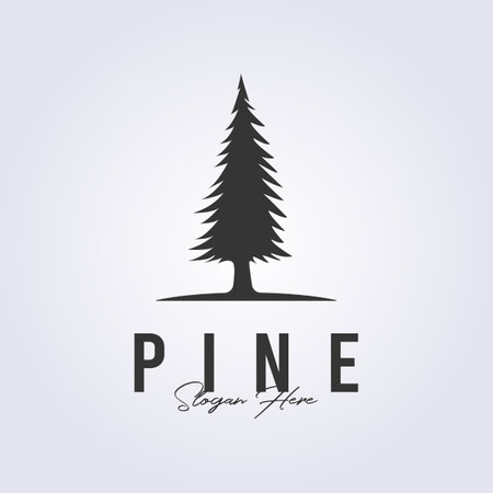 evergreen logo pine tree icon symbol vector illustration designのイラスト素材