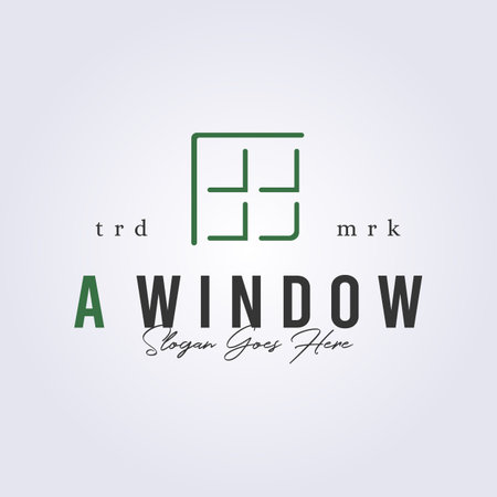 a window logo vector illustration line art designのイラスト素材