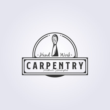 carpenter tool putty knife logo vector illustration designのイラスト素材