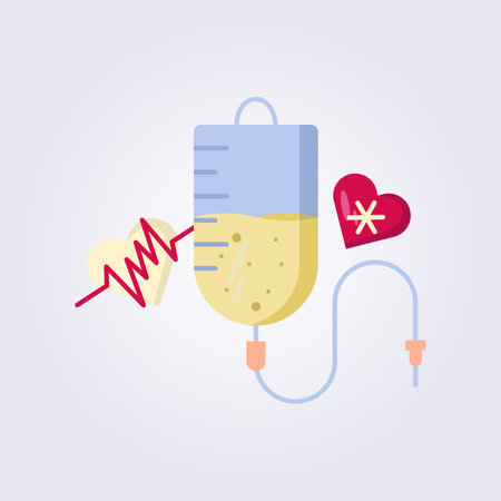 Infusion therapy illustration flat icon vector graphic template design, infusion element medical symbol designのイラスト素材