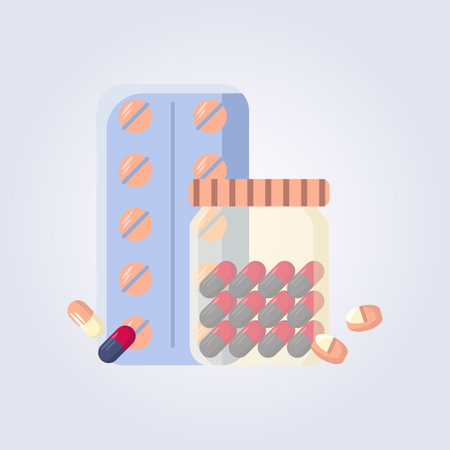 Medication vector illustration design icon symbol, for medical template element design, flat design styleのイラスト素材