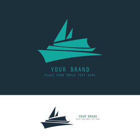 yacht logo designのイラスト素材