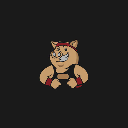 smile pig vector illustrationのイラスト素材