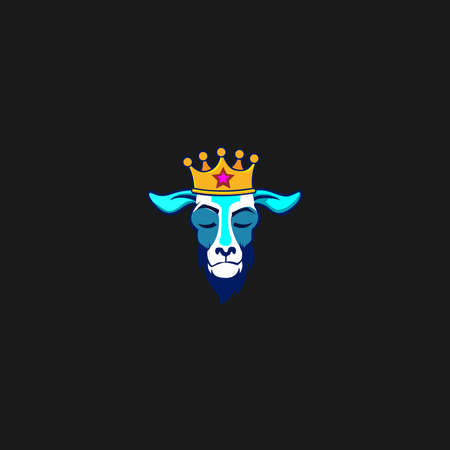 goat logo designのイラスト素材