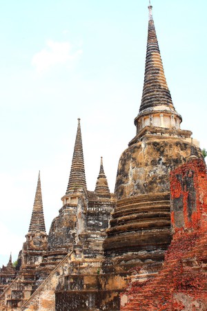 World heritage temples in Ayutthaya, Thailandの写真素材