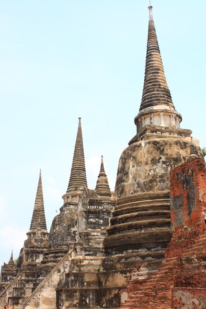 World heritage temples in Ayutthaya, Thailandの写真素材