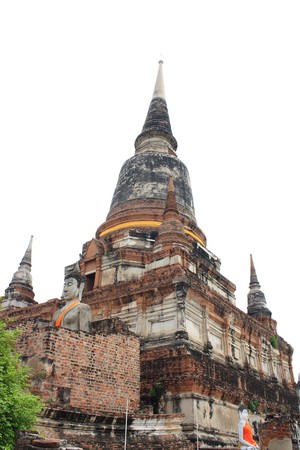 Wat Yai Chai Mongkol. Ayutthaya, Thailandの写真素材