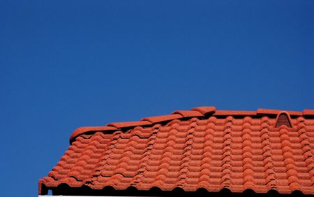 Red roof under the sky