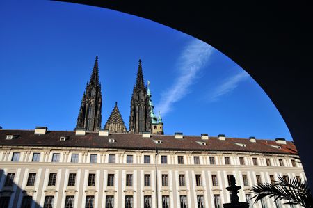 Prague castle, also named prazsky hradの写真素材