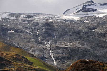 Hintertux glacier in Austrian Tirol - comminutionの写真素材