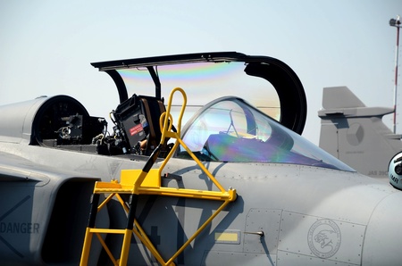aiport sliac,slovakia august 2011:slovac international air fest siaf 2011-Czech Gripen Fighters in...
