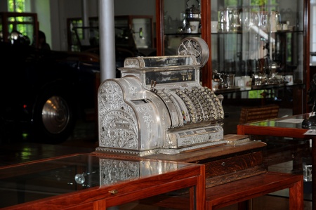 Vintage cash register - exhibition at the Rolls Royce  Museum in Dornbirn: Austria May 2010のeditorial素材