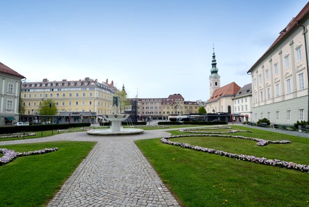 Klagenfurt Austria April 2012: City parkのeditorial素材