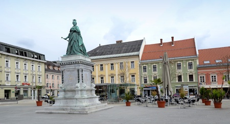 Klagenfurt Austria April 2012:Maria Theresa monument のeditorial素材