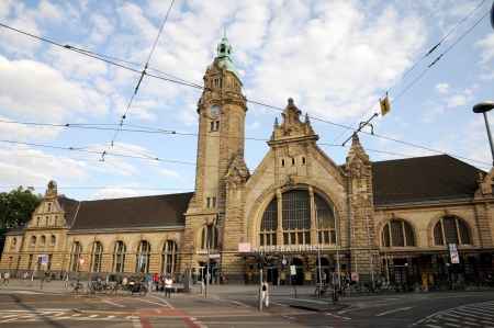 Railway station Krefeld のeditorial素材