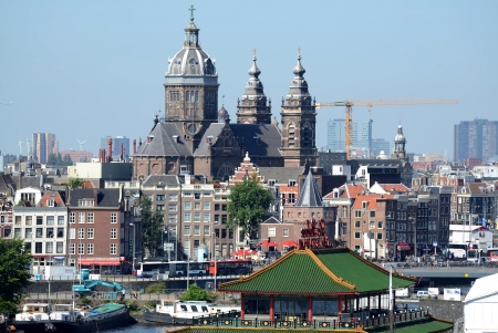 Amsterdam Holland August 2012:The Church of St Nicholas のeditorial素材