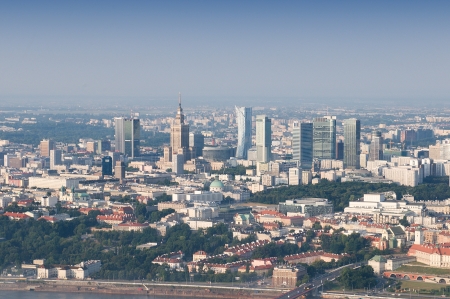 Warsaw Poland july 2013 Warsaw´s skyscrapers のeditorial素材