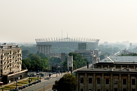 warsaw poland july 2013   National football stadium EURO 2012  in Warsaw, Polandのeditorial素材