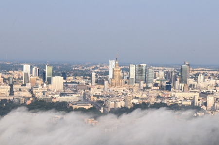 Warsaw Poland july 2013 Warsaw - City of Skyscrapersのeditorial素材