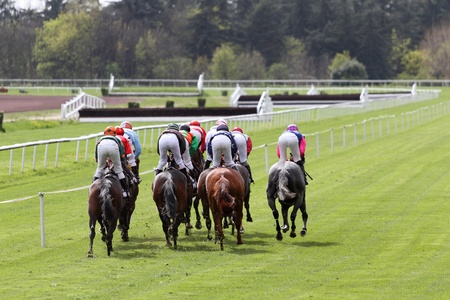 details of a Horse Racingの写真素材