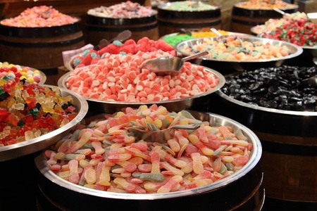 details of candy at the candy shop