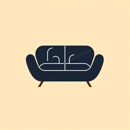 Set of different sofas in flat style, vector illustration design templateの素材