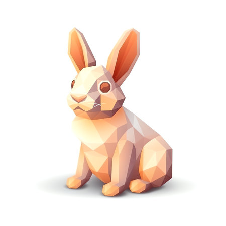 Easter Bunny - vector illustration in realistic style, isolated on white background. Easter greetings illustration design templateの素材