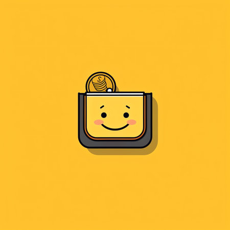 Wallet with coins, isolated vector illustration in flat style, icon for investment, savings, bank, finance, money.の素材